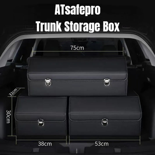 Car Trunk Leather Storage Box